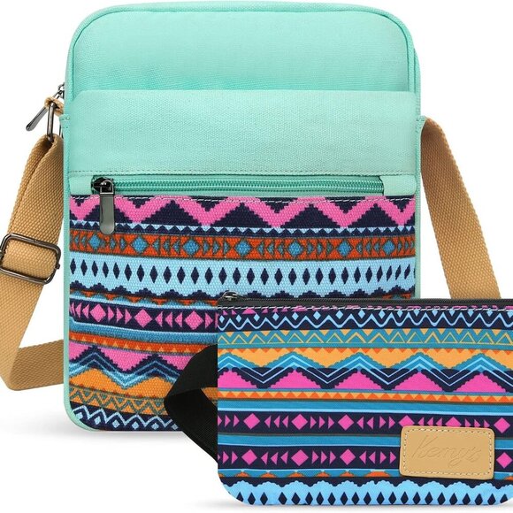 Small Canvas Crossbody Bag for Teen Girls, Lightweight Messenger Shoulder Bags C - Picture 1 of 7